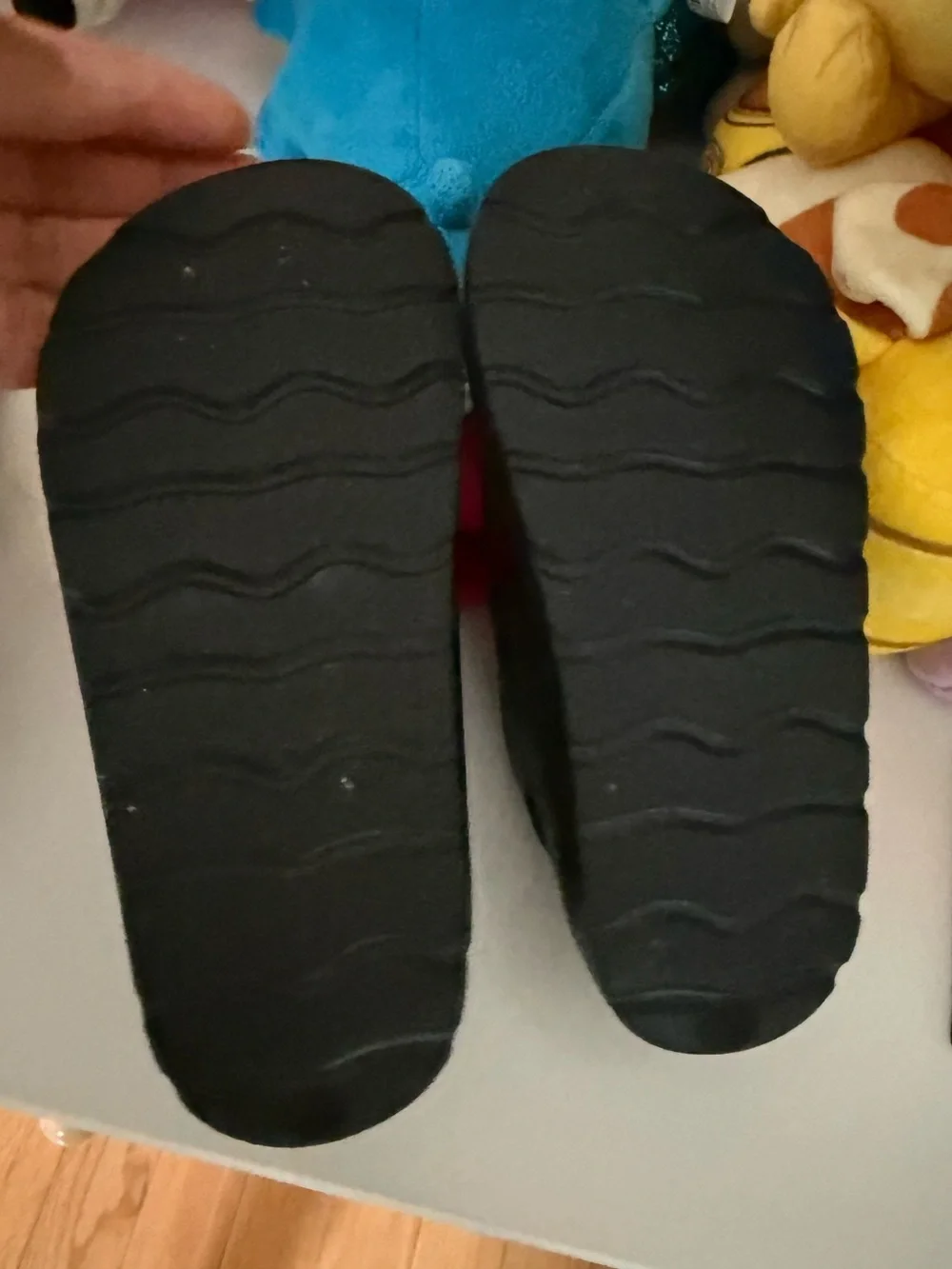 Kids Black Double-Buckle Sandals